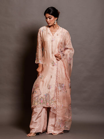 Ethereal Blush Pink Kurta Set