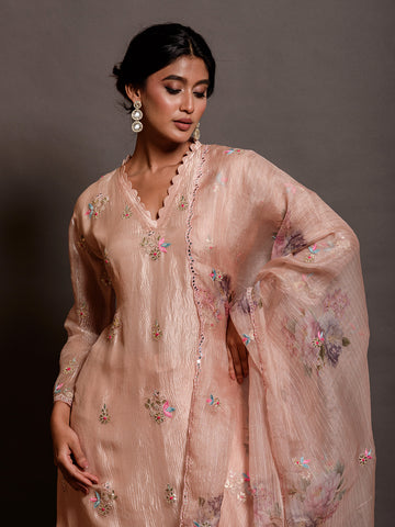 Ethereal Blush Pink Kurta Set