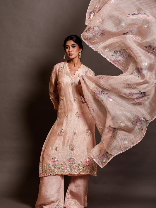 Ethereal Blush Pink Kurta Set