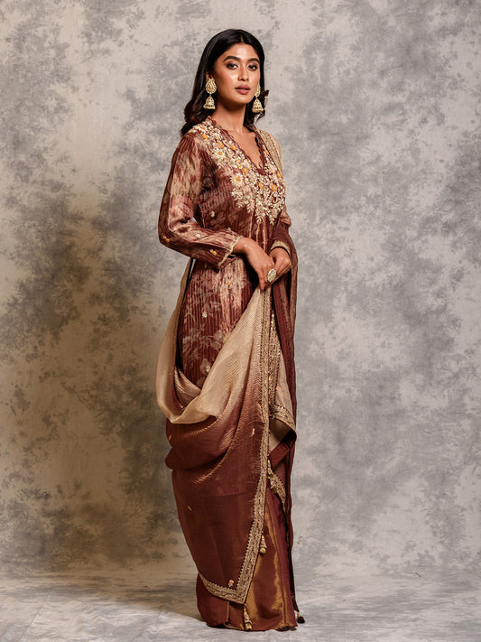 Hazelnut Harmony Brown Kurta Set